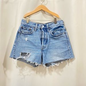 Levi’s Cut Off Denim High-Waisted Shorts